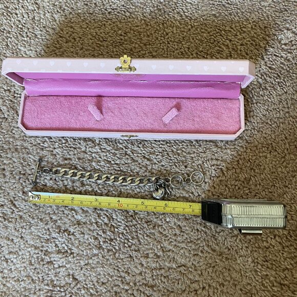 Juicy Courture Silver Heart Charm Toggle Bracelet - Picture 5 of 5